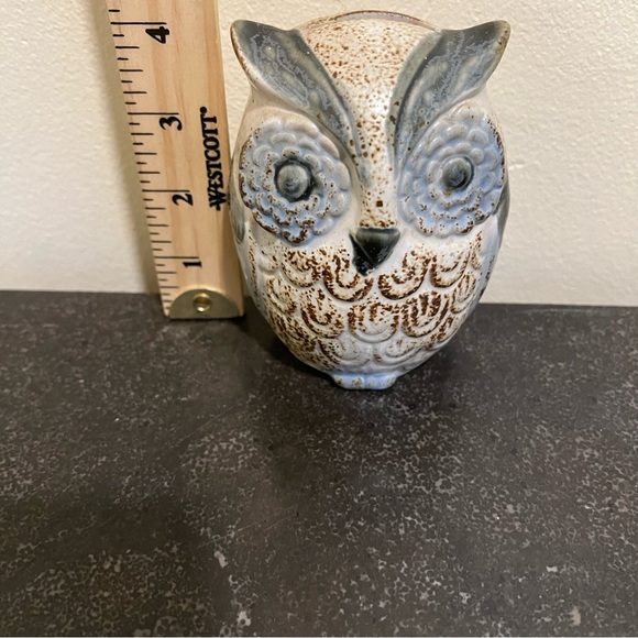 Vintage Owl Stoneware Bank Japan w/label Counterpoint - Picture 7 of 7